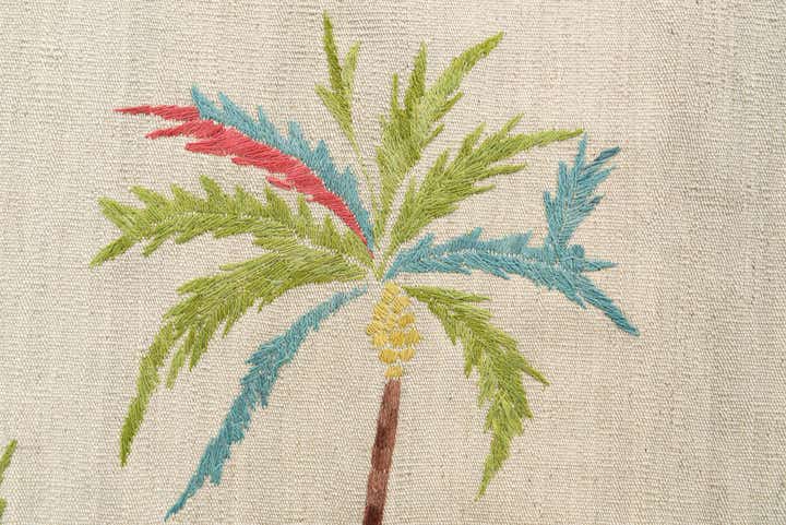 5' 2 x 6' 2 Hand Woven Kilim Suzani Wool Rug