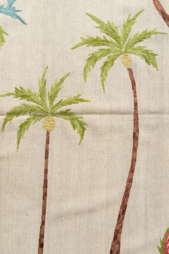 5' 2 x 6' 2 Hand Woven Kilim Suzani Wool Rug