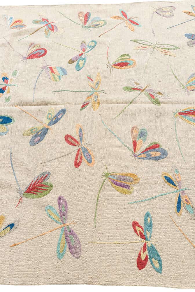 5' 2 x 6' 5 Hand Woven Kilim Suzani Wool Rug