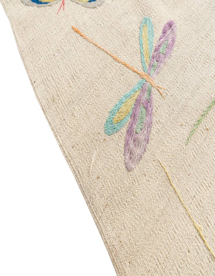 Detail image of 5' 2 x 6' 5  Hand Woven Kilim Suzani Wool Rug