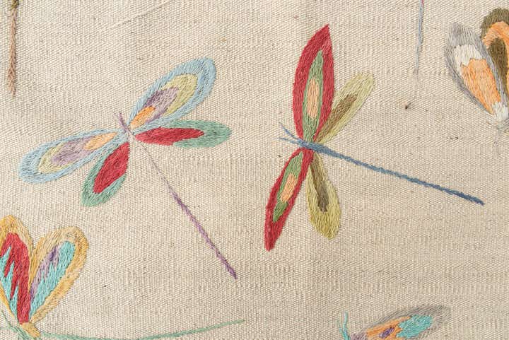 5' 2 x 6' 5 Hand Woven Kilim Suzani Wool Rug