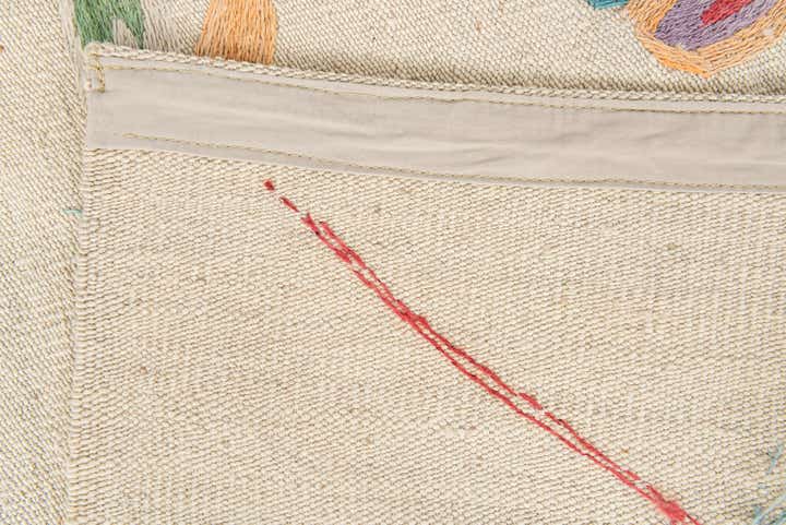 5' 2 x 6' 5 Hand Woven Kilim Suzani Wool Rug