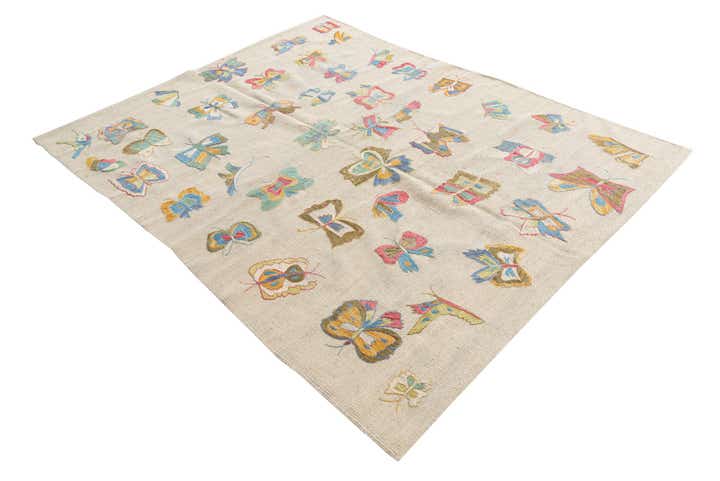 5' x 6' 4 Hand Woven Kilim Suzani Wool Rug