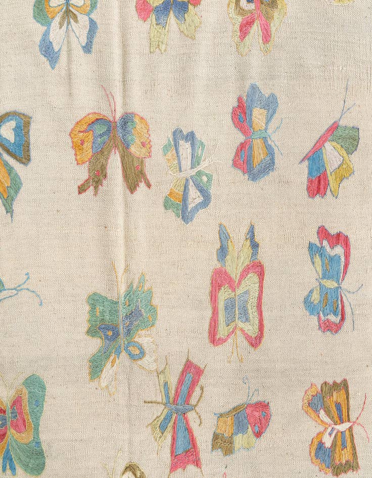 Detail image of 5' x 6' 4  Hand Woven Kilim Suzani Wool Rug