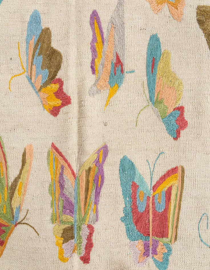 Detail image of 4' 5 x 5' 7  Hand Woven Kilim Suzani Wool Rug