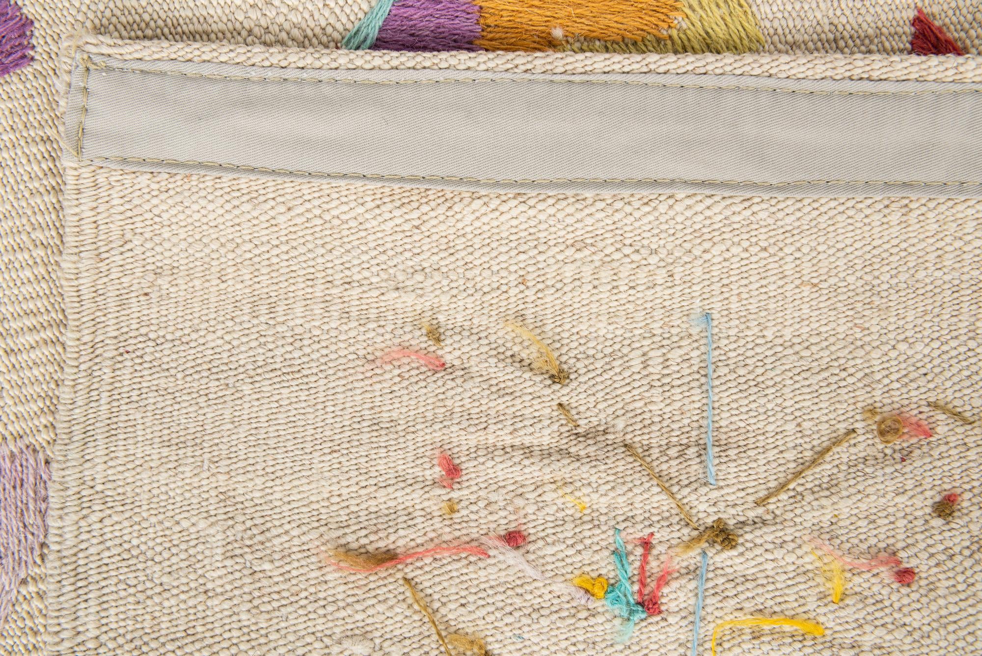 4' 5 x 5' 7 Hand Woven Kilim Suzani Wool Rug