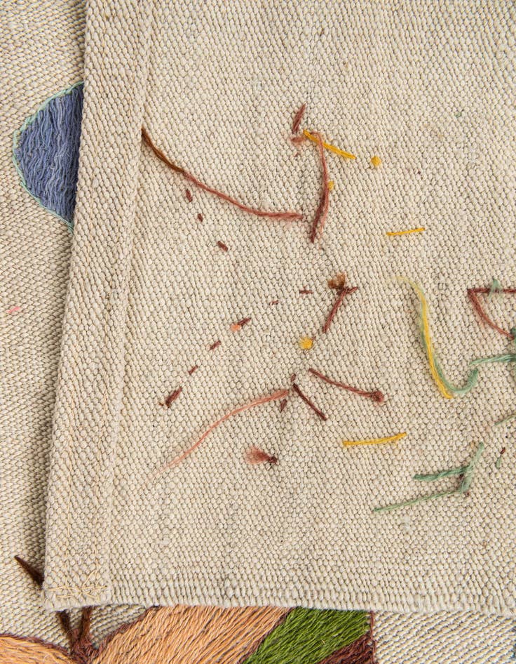 Detail image of 4' 7 x 6' 1  Hand Woven Kilim Suzani Wool Rug