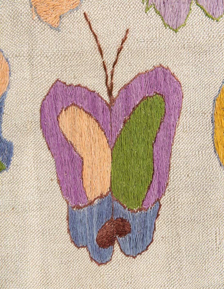 Detail image of 4' 7 x 6' 1  Hand Woven Kilim Suzani Wool Rug