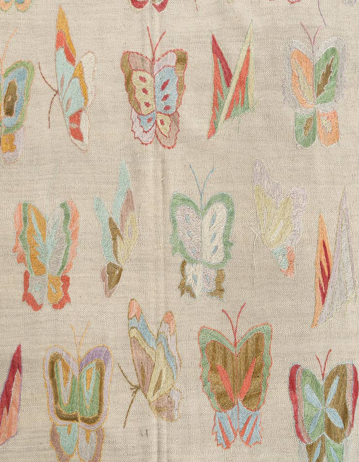 Detail image of 4' 3 x 5' 10  Hand Woven Kilim Suzani Wool Rug