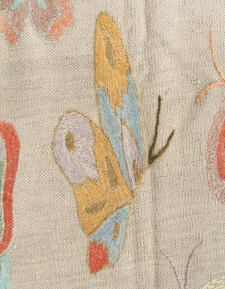 Detail image of 4' 3 x 5' 10  Hand Woven Kilim Suzani Wool Rug