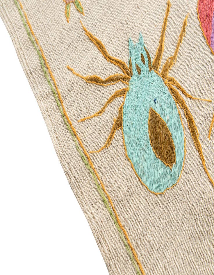 Detail image of 4' 2 x 5' 7  Hand Woven Kilim Suzani Wool Rug