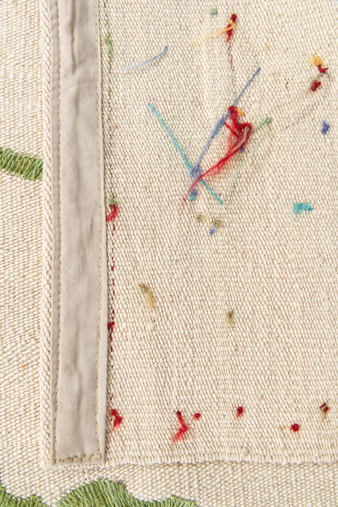 5' 1 x 6' 4 Hand Woven Kilim Suzani Wool Rug
