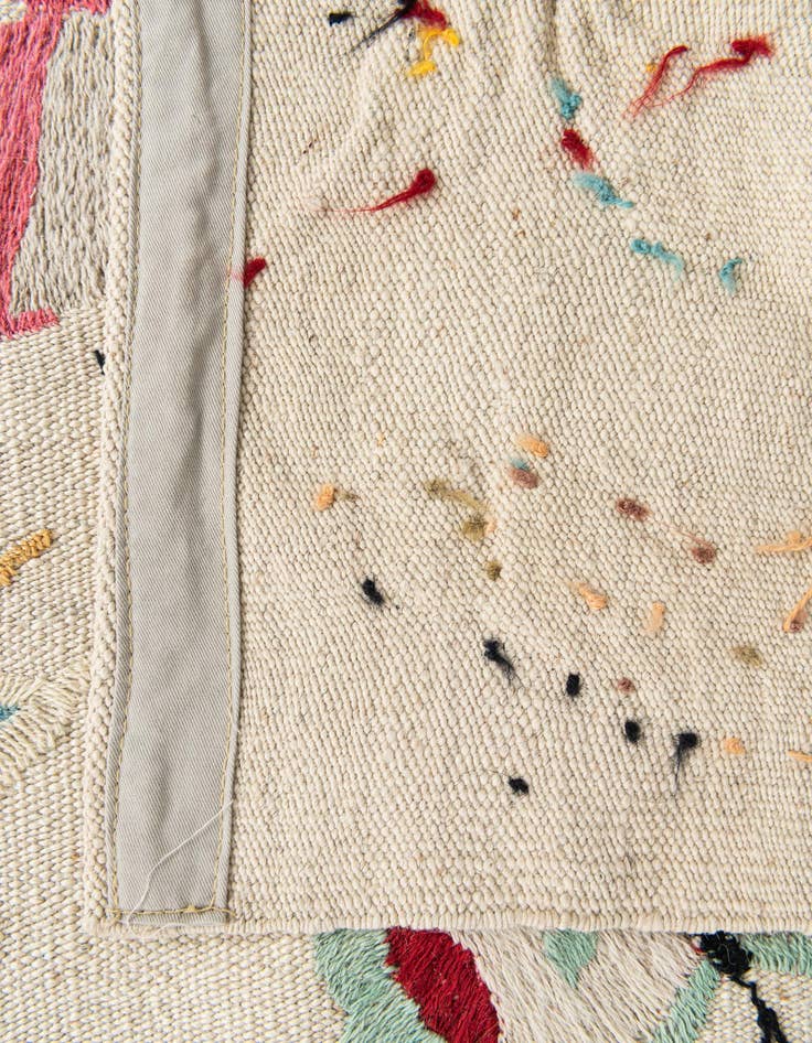 Detail image of 5' x 6' 3  Hand Woven Kilim Suzani Wool Rug