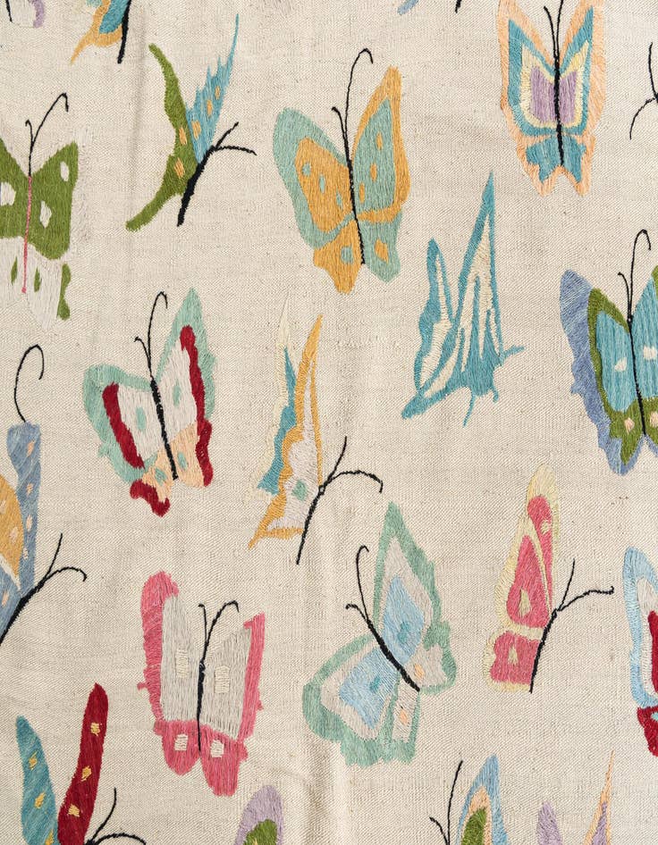 Detail image of 5' x 6' 3  Hand Woven Kilim Suzani Wool Rug