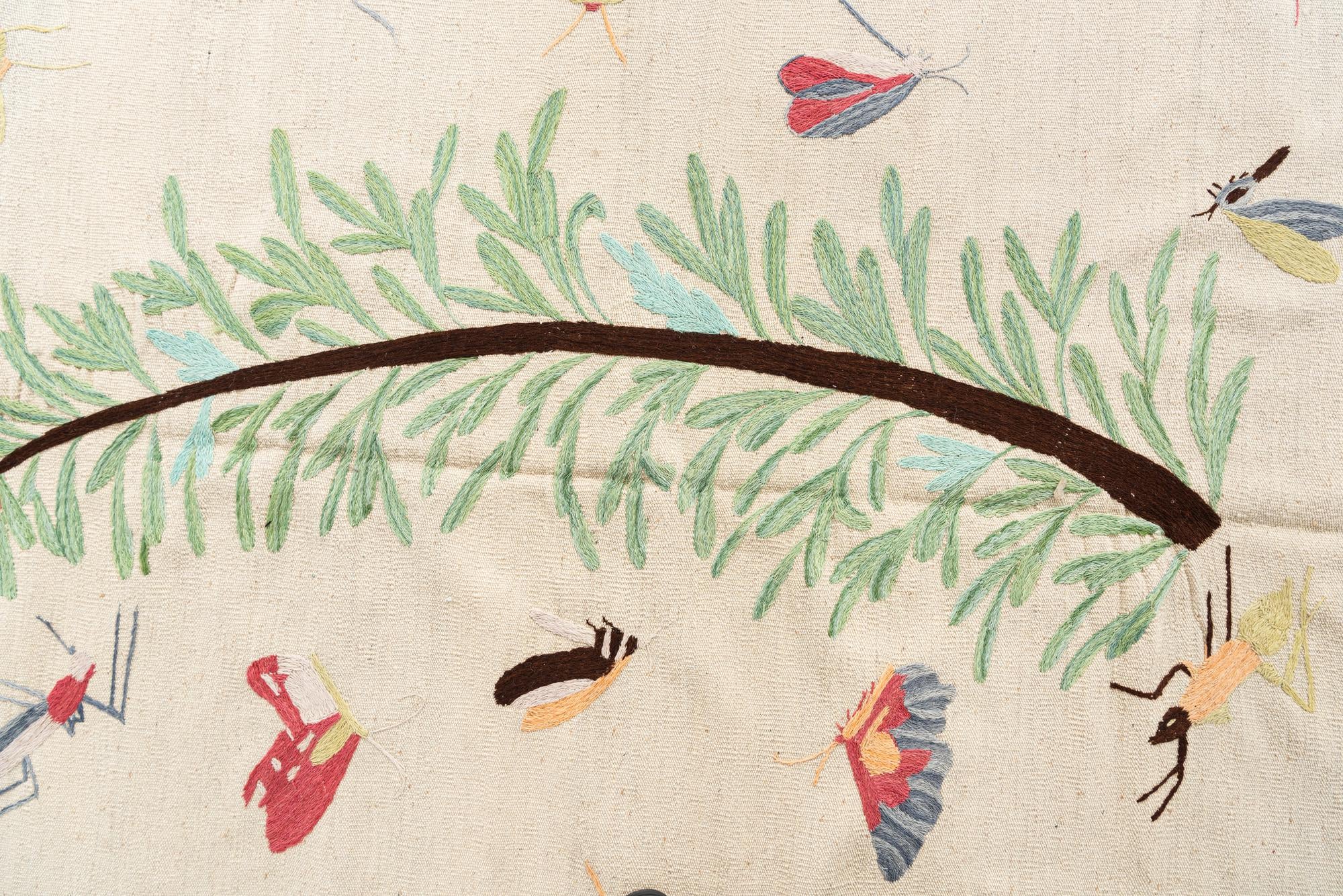 5' 4 x 6' Hand Woven Kilim Suzani Wool Rug