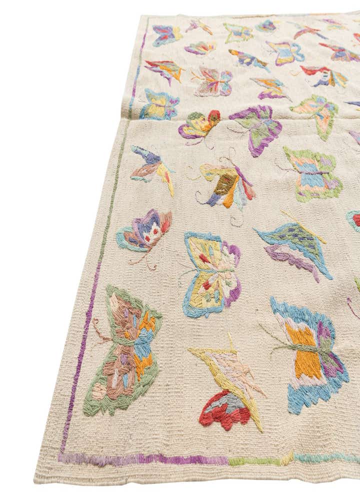 5' 5 x 6' Hand Woven Kilim Suzani Wool Rug