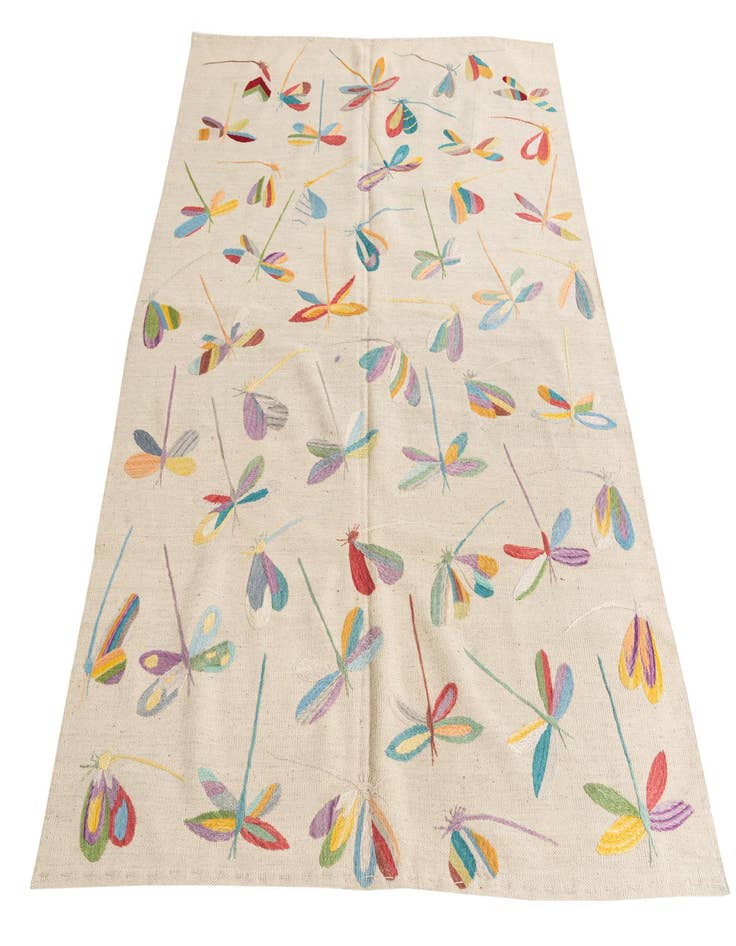 Detail image of 5' 1 x 6' 2  Hand Woven Kilim Suzani Wool Rug