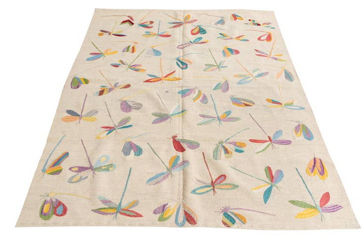 Detail image of 5' 1 x 6' 2 Hand Woven Kilim Suzani Wool Rug