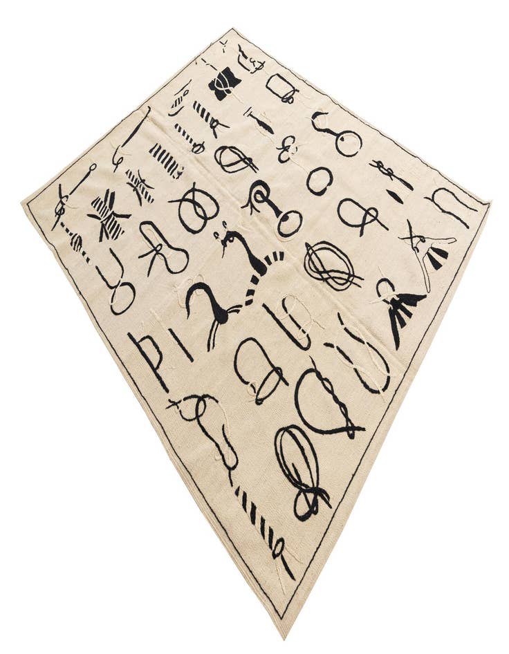 Detail image of 5' 1 x 6' 2  Hand Woven Kilim Suzani Wool Rug