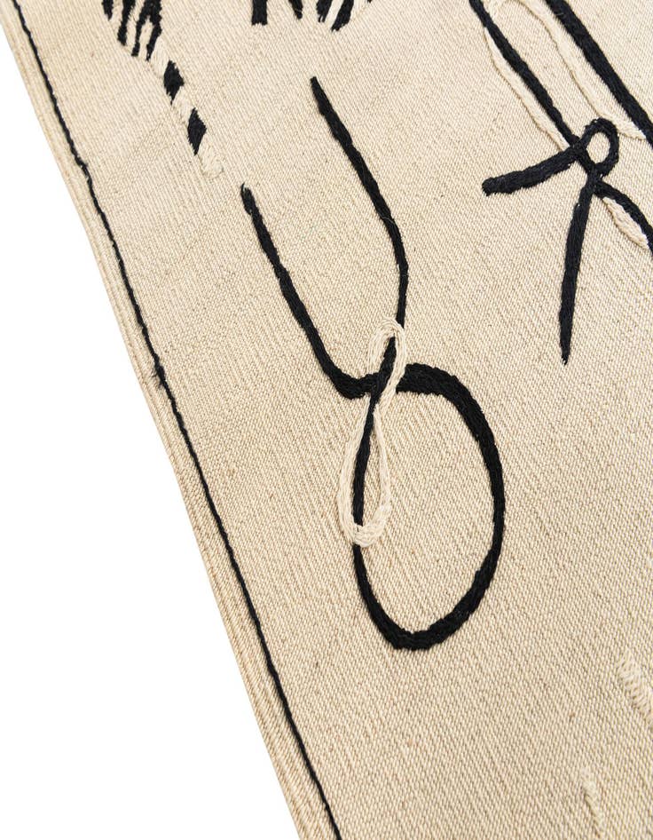 Detail image of 5' 1 x 6' 2  Hand Woven Kilim Suzani Wool Rug