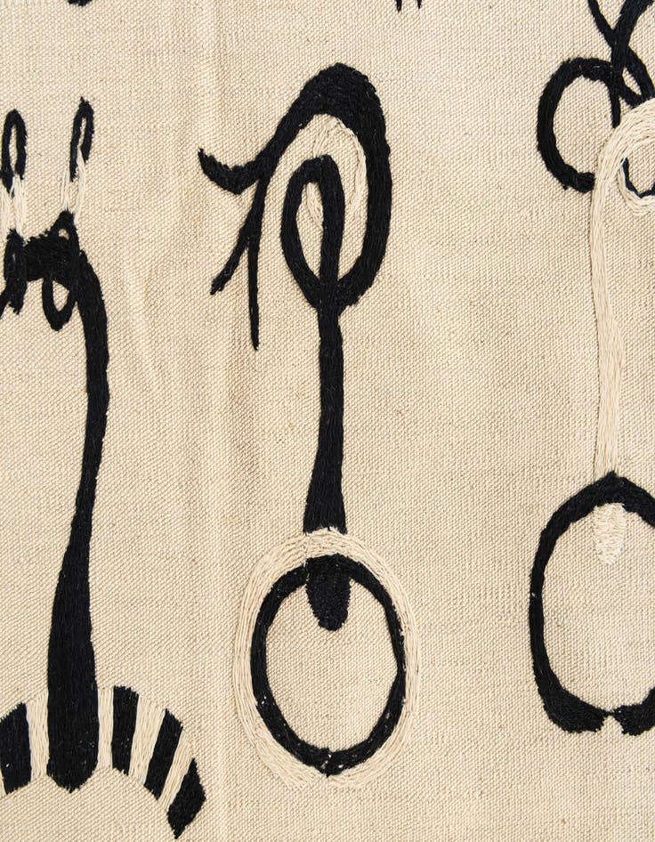 Detail image of 5' 1 x 6' 2  Hand Woven Kilim Suzani Wool Rug