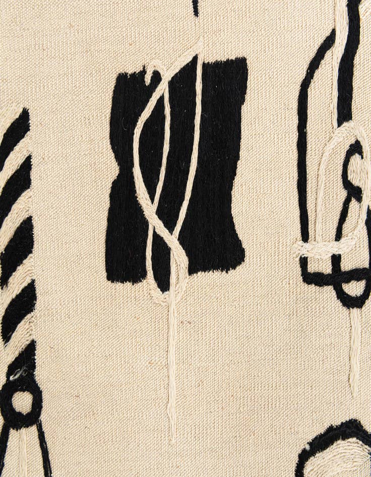 Detail image of 5' 1 x 6' 2  Hand Woven Kilim Suzani Wool Rug