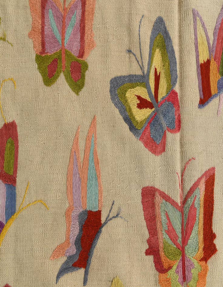 Detail image of 6' 7 x 9' 2  Hand Woven Kilim Suzani Wool Rug