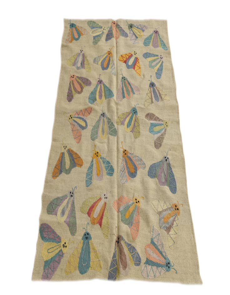 Detail image of 3' x 4' 8 Hand Woven Kilim Suzani Wool Rug