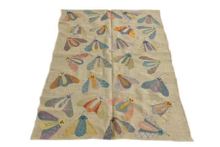 3' x 4' 8 Hand Woven Kilim Suzani Wool Rug