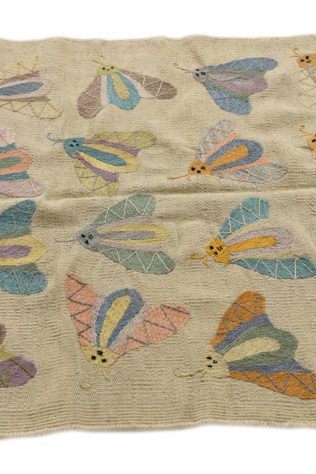 Detail image of 3' x 4' 8 Hand Woven Kilim Suzani Wool Rug