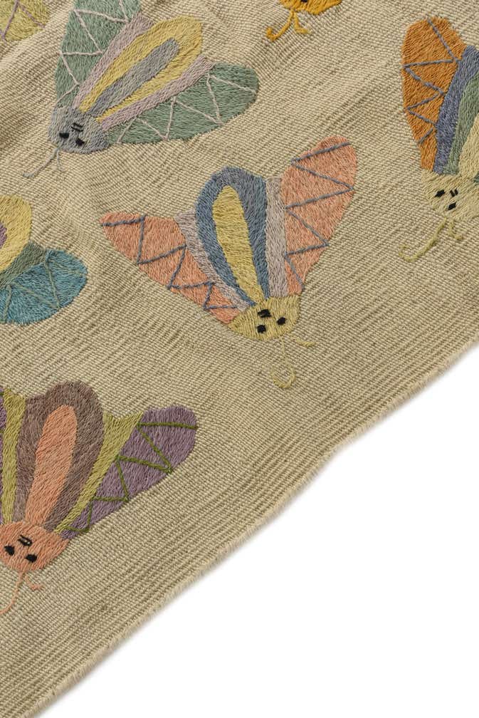 3' x 4' 8 Hand Woven Kilim Suzani Wool Rug