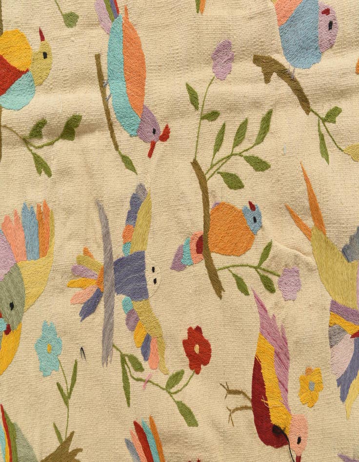 Detail image of 7' 6 x 9' 3  Hand Woven Kilim Suzani Wool Rug