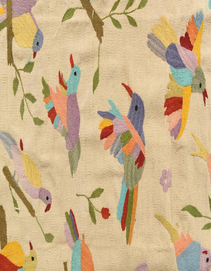 Detail image of 7' 6 x 9' 3  Hand Woven Kilim Suzani Wool Rug