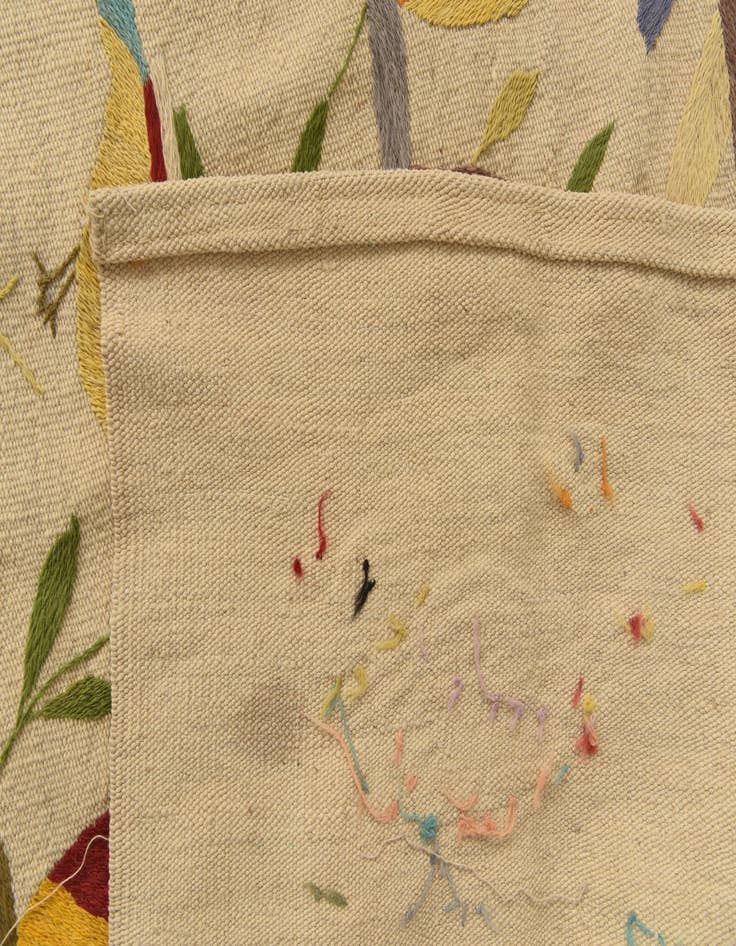 Detail image of 7' 6 x 9' 3  Hand Woven Kilim Suzani Wool Rug