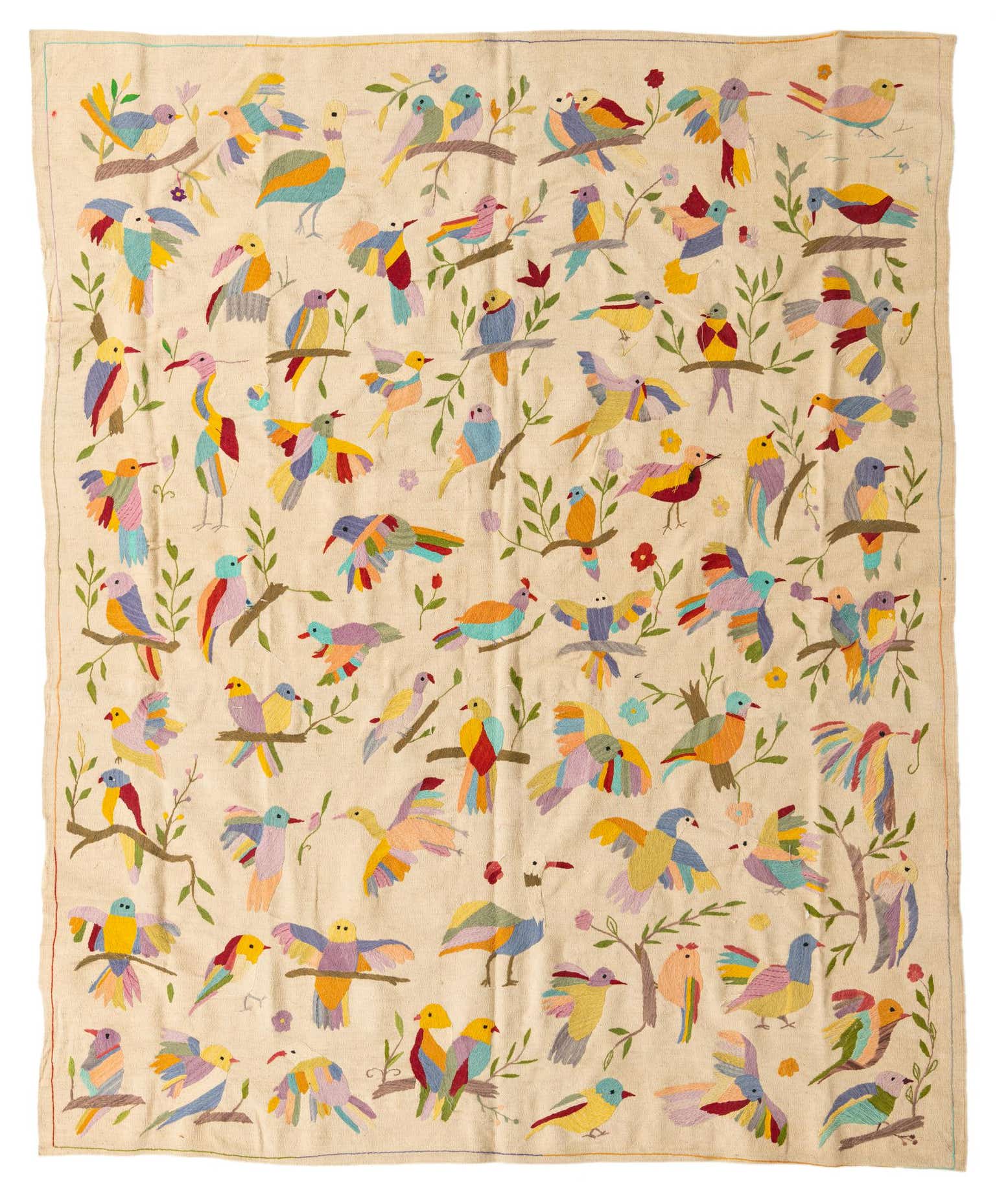 7' 6 x 9' 3 Hand Woven Kilim Suzani Wool Rug