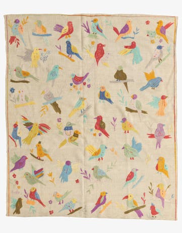 5' 1 x 6' Hand Woven Kilim Suzani Wool Rug