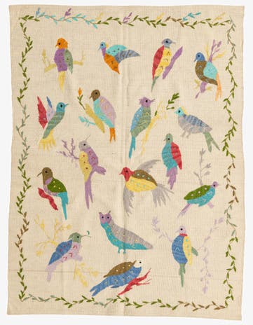 4' 2 x 5' 6 Hand Woven Kilim Suzani Wool Rug