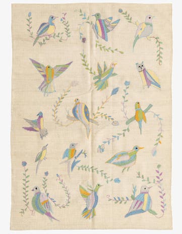 4' x 6' Hand Woven Kilim Suzani Wool Rug