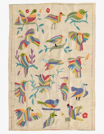 3' 2 x 4' 7 Hand Woven Kilim Suzani Wool Rug