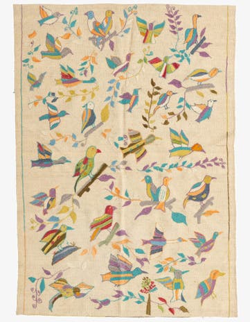 4' 2 x 6' Hand Woven Kilim Suzani Wool Rug