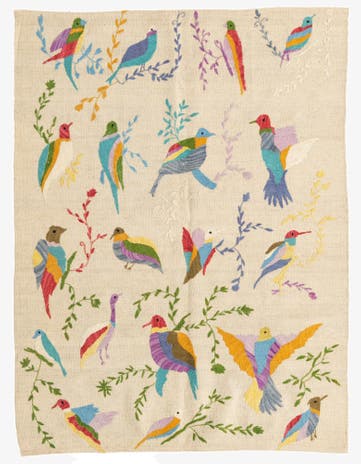 4' 2 x 5' 7 Hand Woven Kilim Suzani Wool Rug