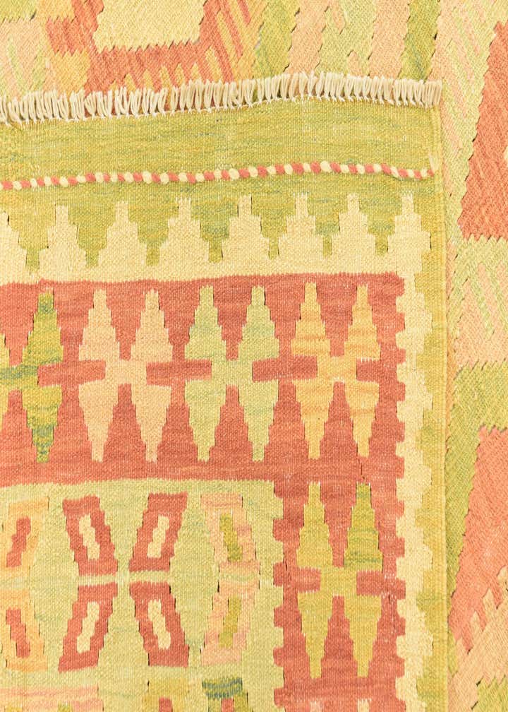 4' 8 x 6' 7 Hand Woven Kilim Waziri Wool Rug