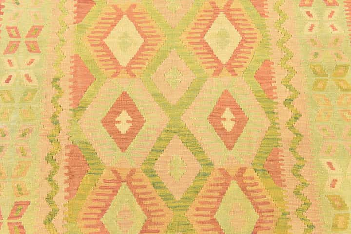 4' 8 x 6' 7 Hand Woven Kilim Waziri Wool Rug