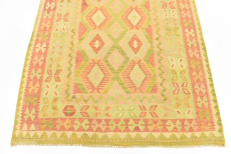 Detail image of 4' 8 x 6' 7 Hand Woven Kilim Waziri Wool Rug