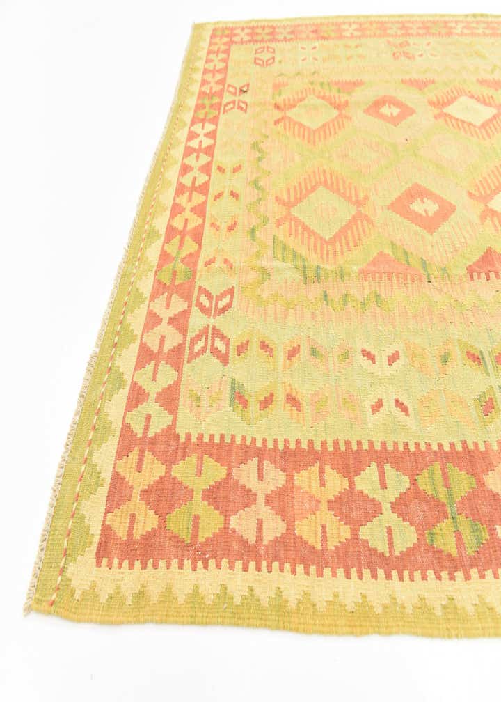 4' 8 x 6' 7 Hand Woven Kilim Waziri Wool Rug