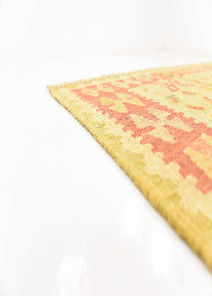 4' 8 x 6' 7 Hand Woven Kilim Waziri Wool Rug