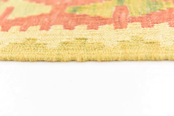 4' 8 x 6' 7 Hand Woven Kilim Waziri Wool Rug