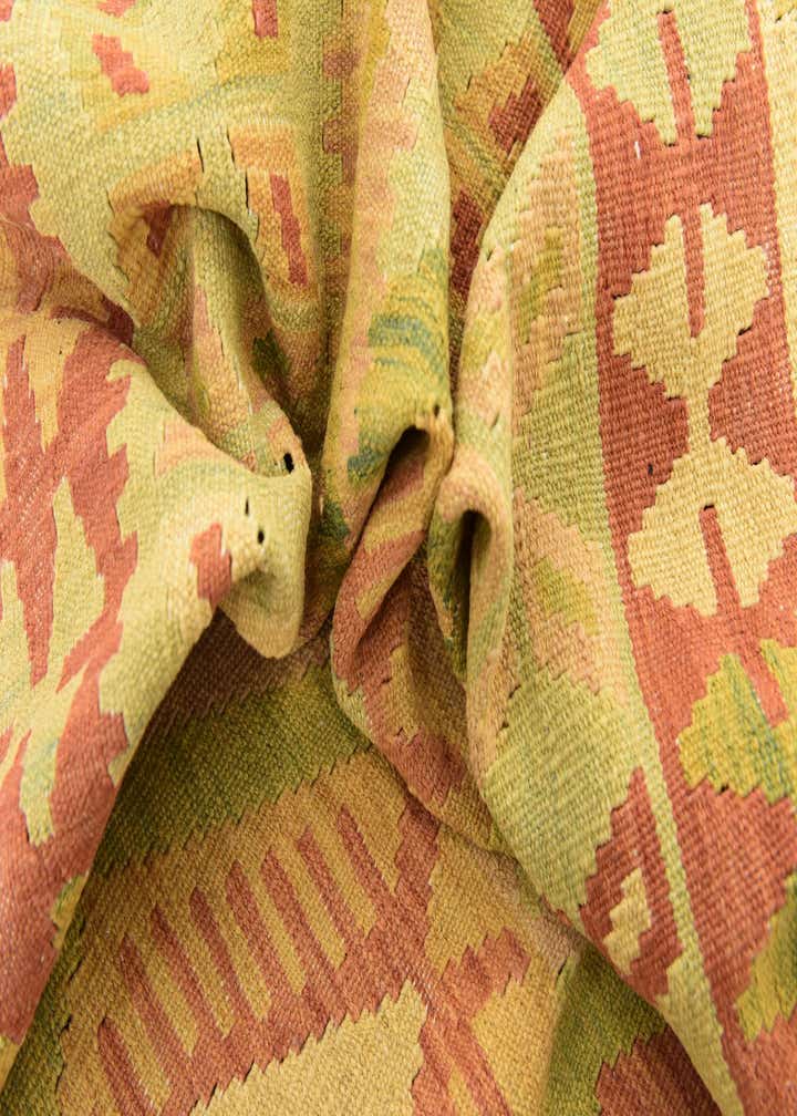 4' 8 x 6' 7 Hand Woven Kilim Waziri Wool Rug