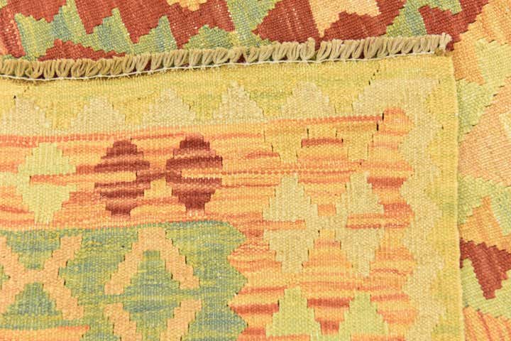 4' 2 x 6' Hand Woven Kilim Waziri Wool Rug