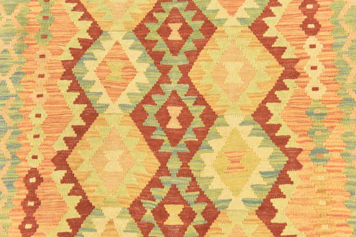 4' 2 x 6' Hand Woven Kilim Waziri Wool Rug